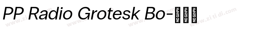 PP Radio Grotesk Bo字体转换 PP Radio Grotesk Bo字体转换
